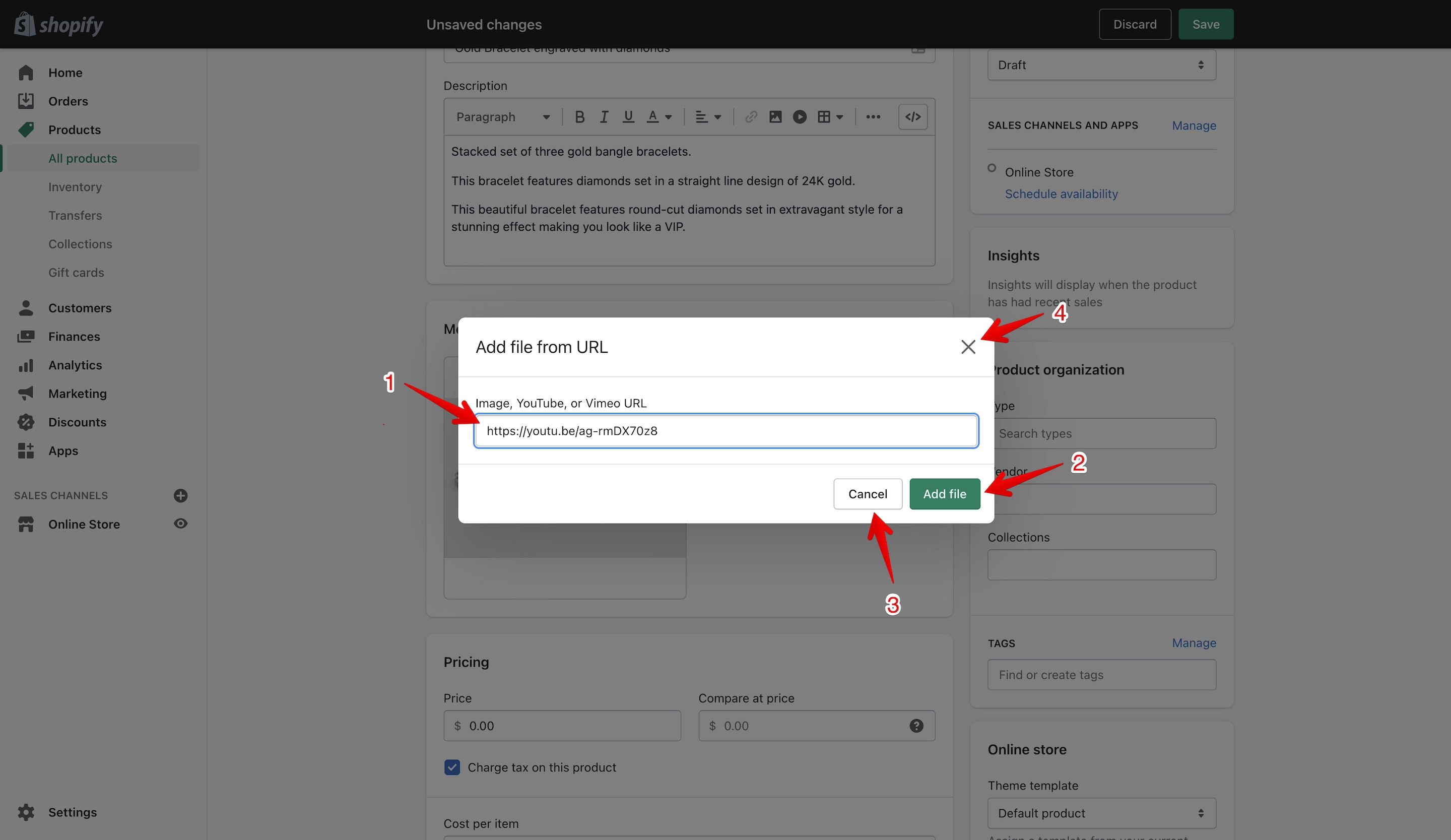 Shopify media video URL inside pop-up