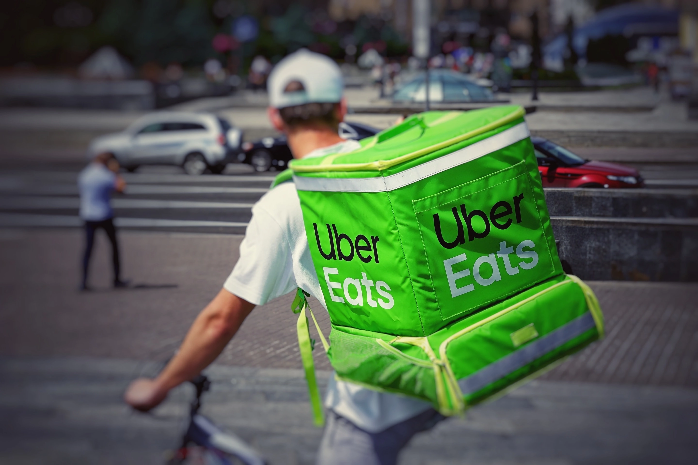 An UberEats delivery guy