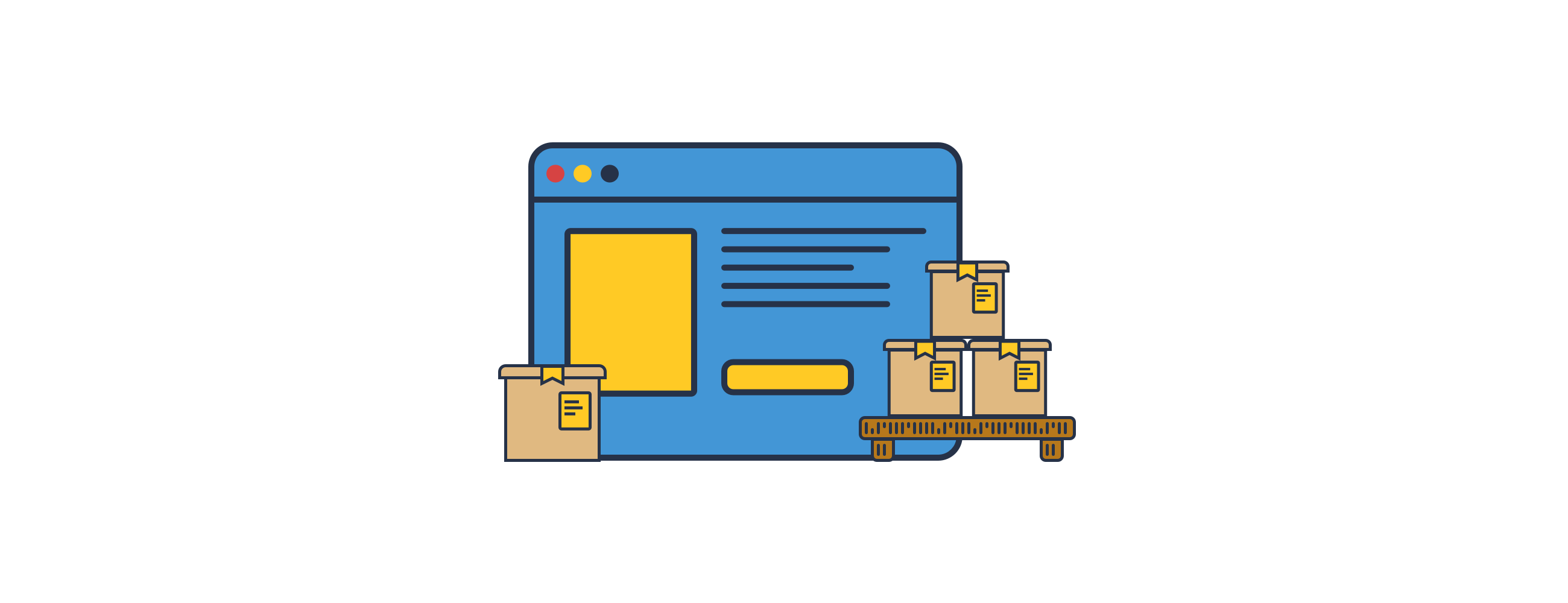 Colorful grid of product categories to sell on Shopify including food, business, fitness, and more