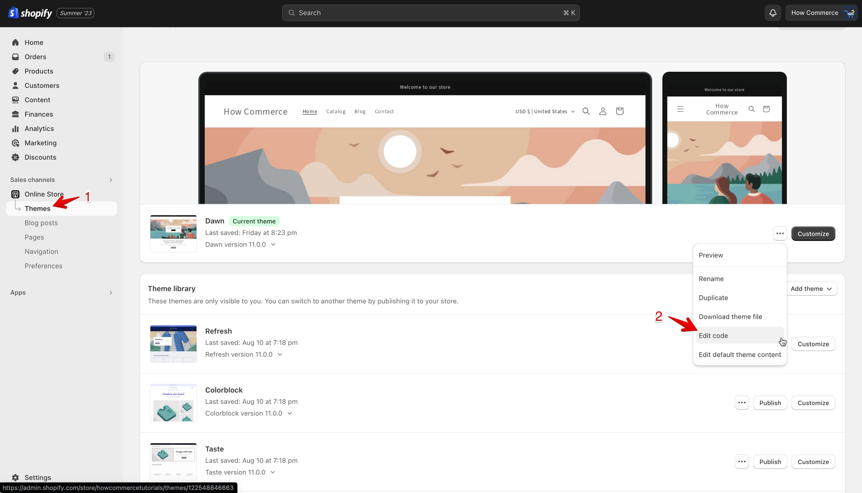 Shopify cloud theme code editor
