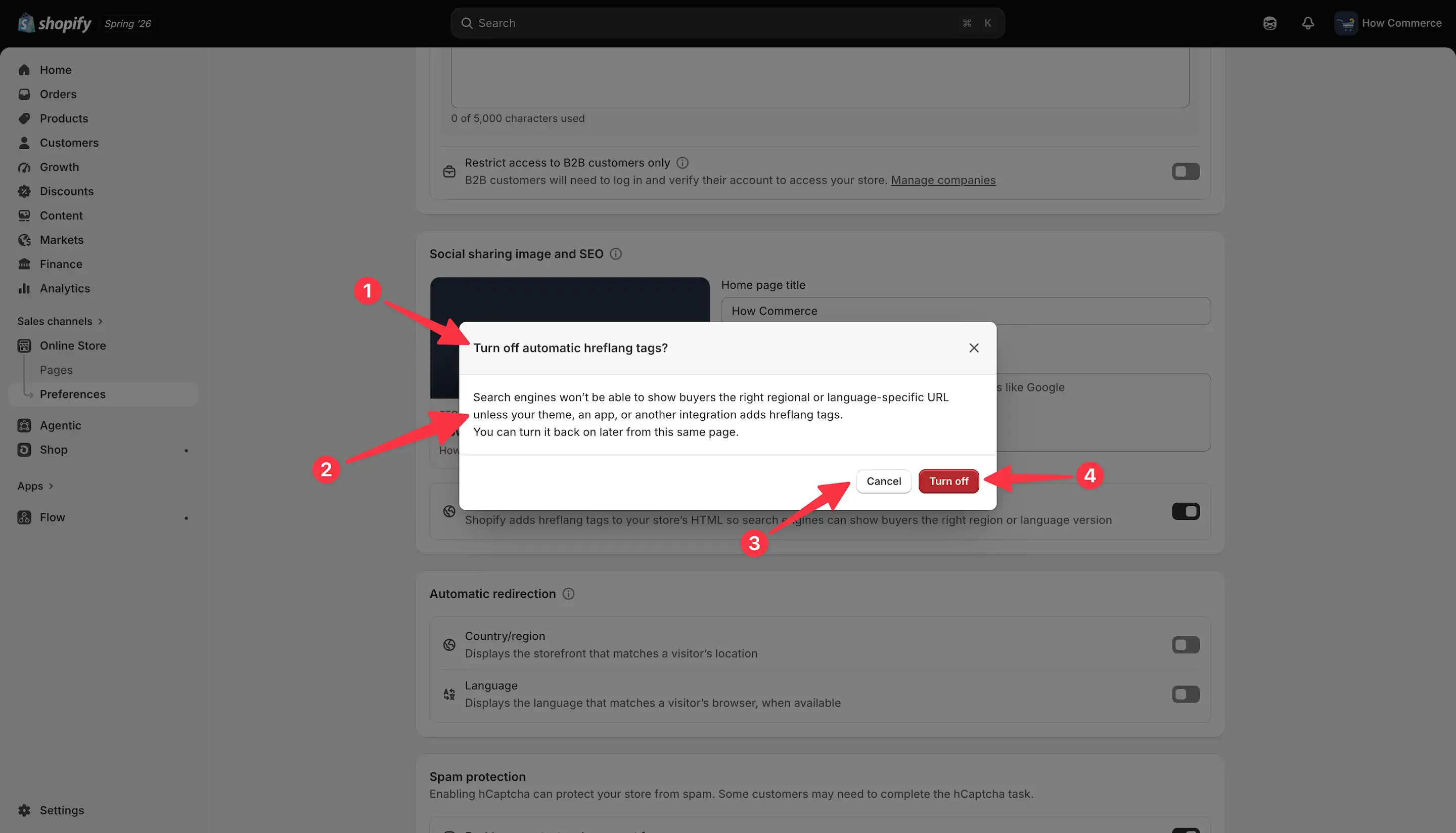 Automatic hreflang tags turn off modal warning dialog
