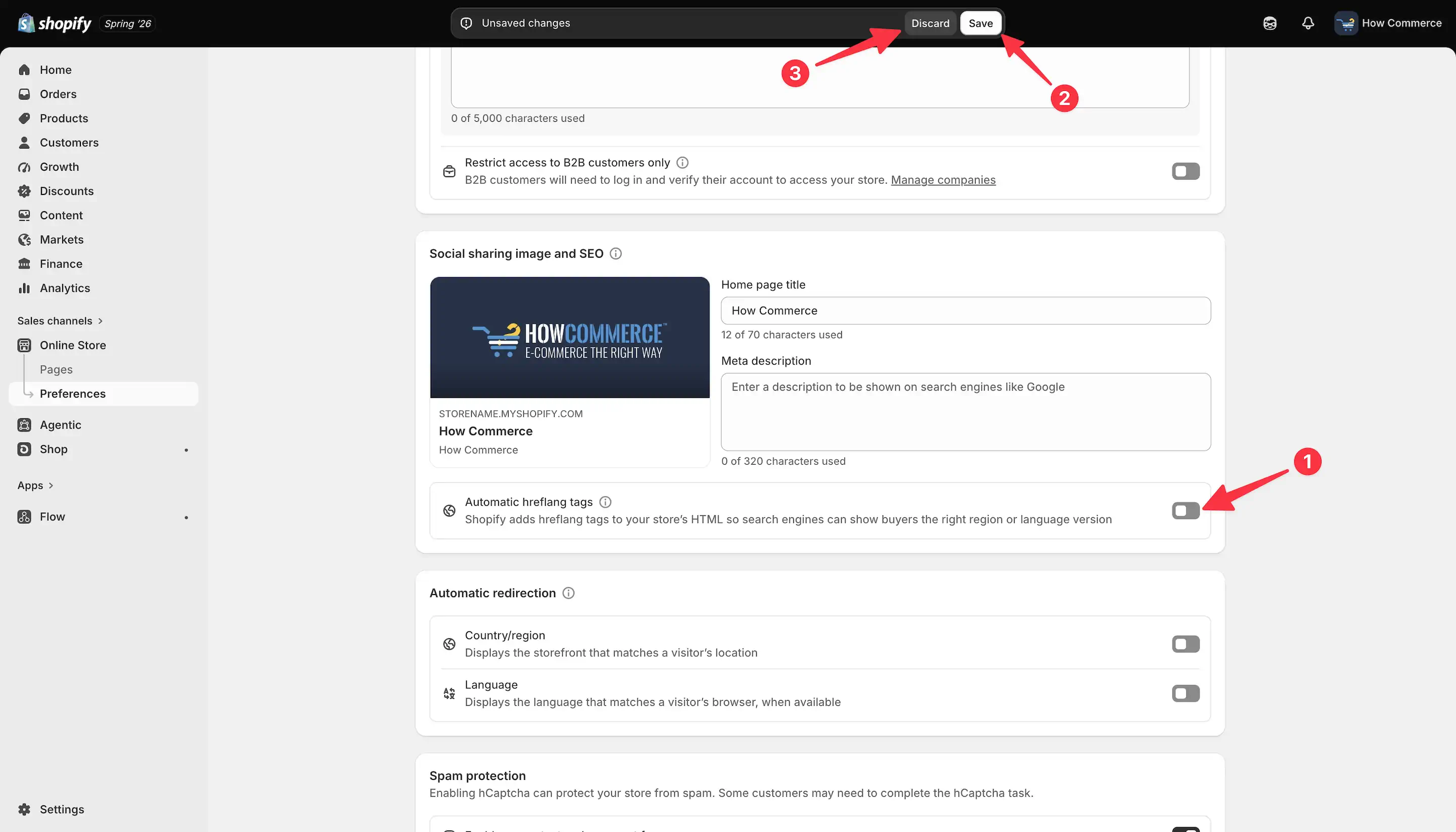 Automatic hreflang tags new settings require saving