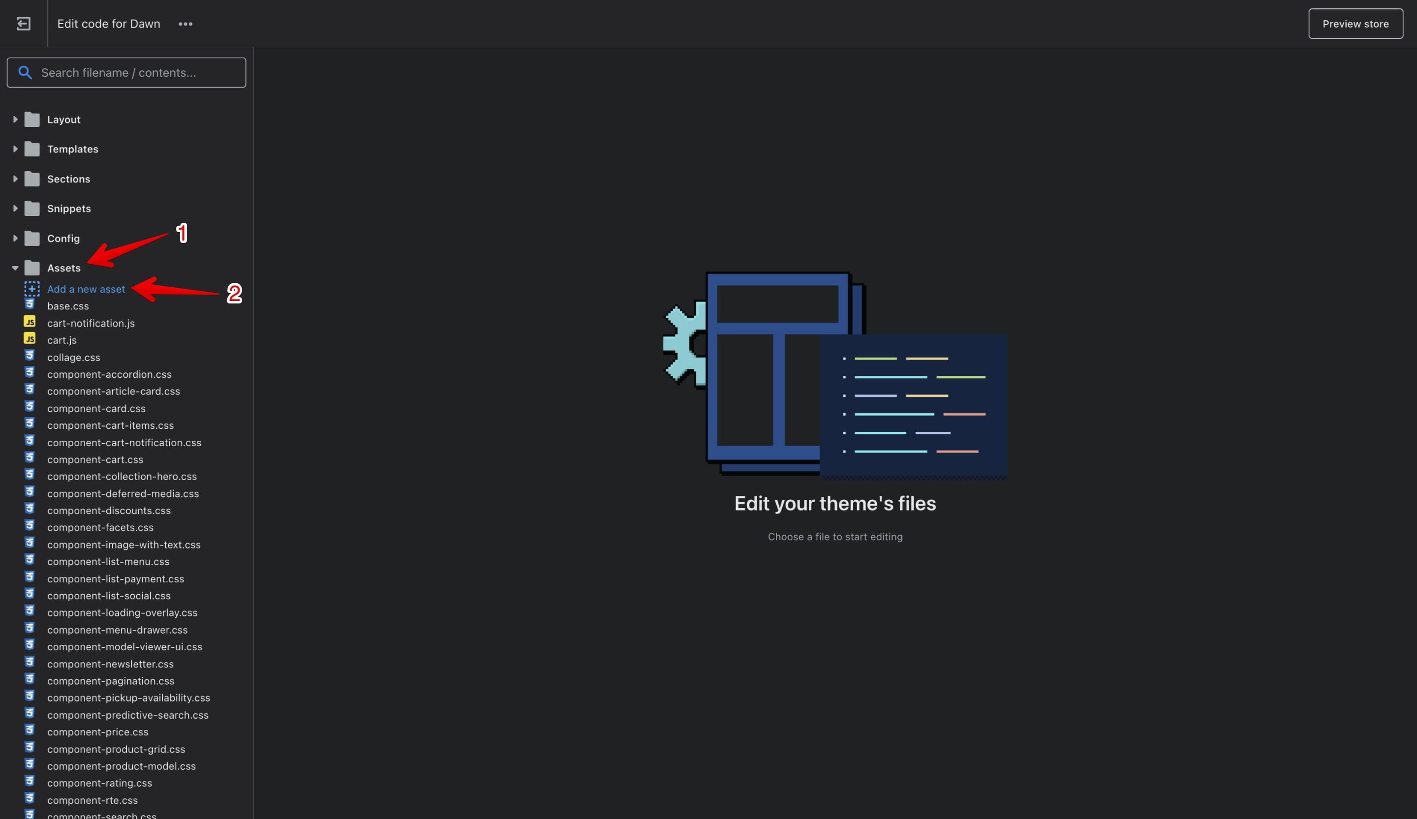 Shopify cloud code editor