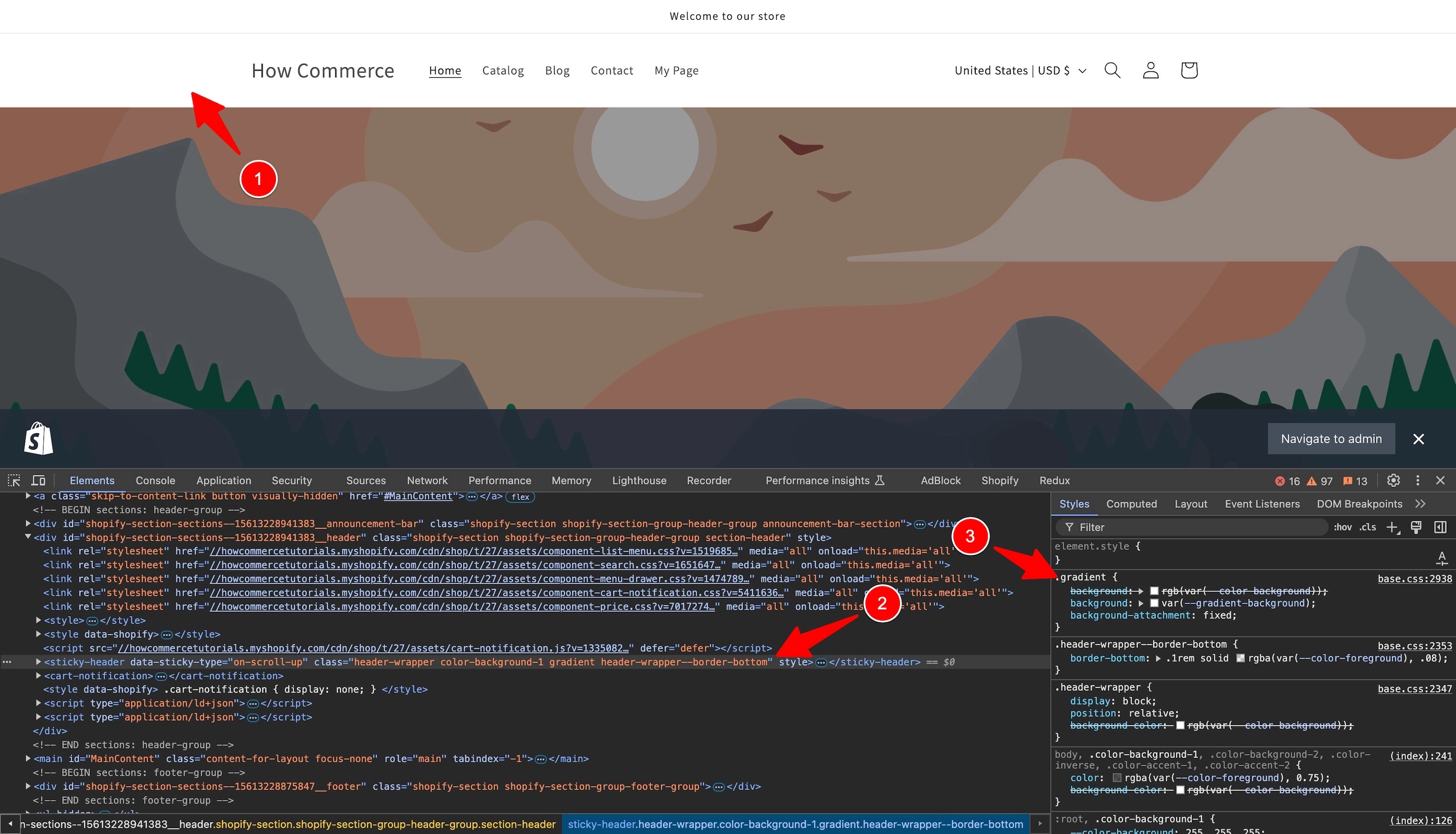 Identify the element inside the Chrome Developer tools