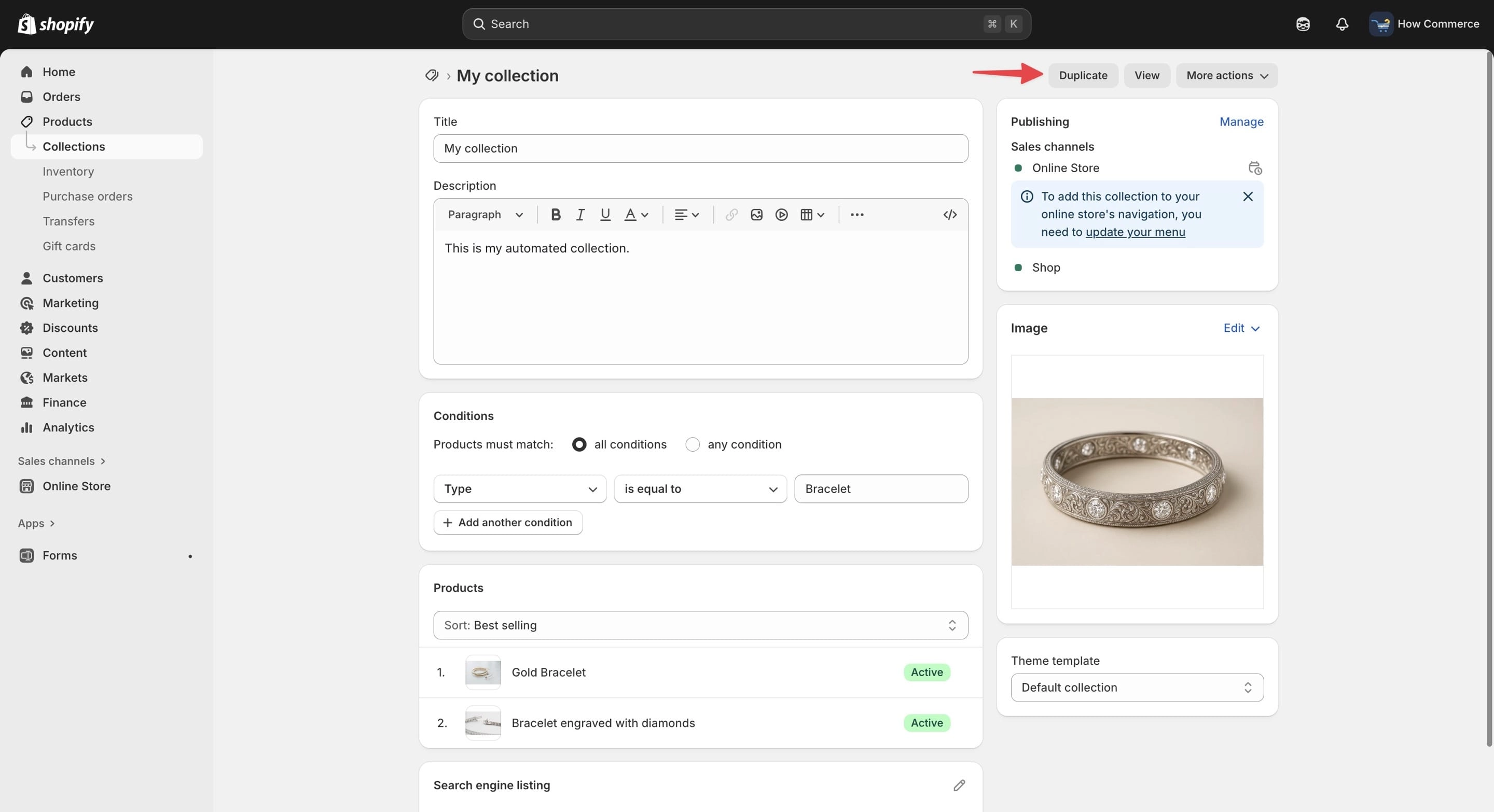 Shopify Duplicate button in admin