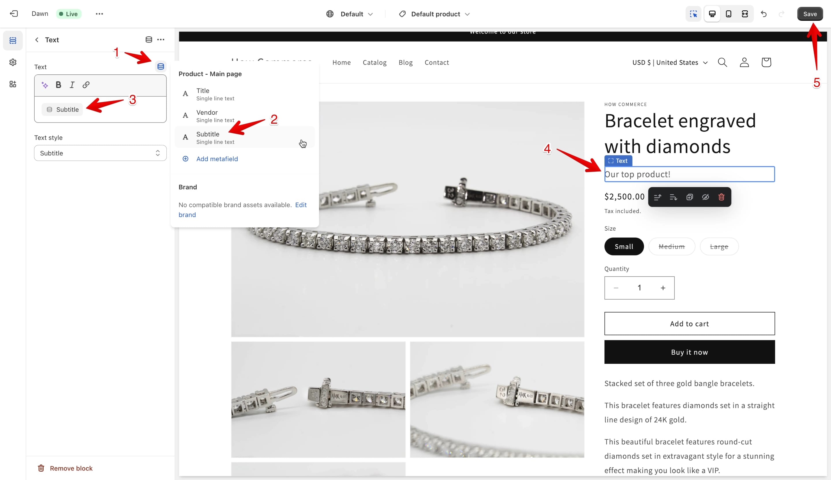 Shopify dynamic source setup theme settings