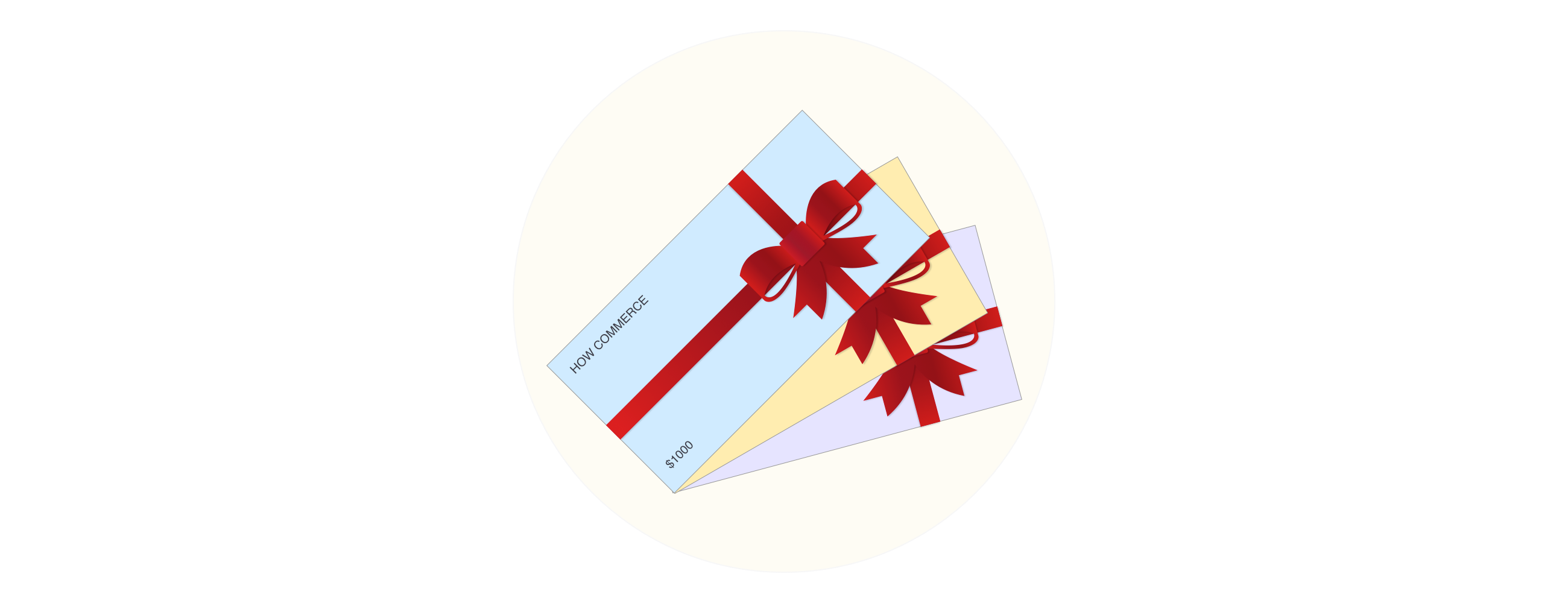 Shopify gift card preview showing default design and customization options