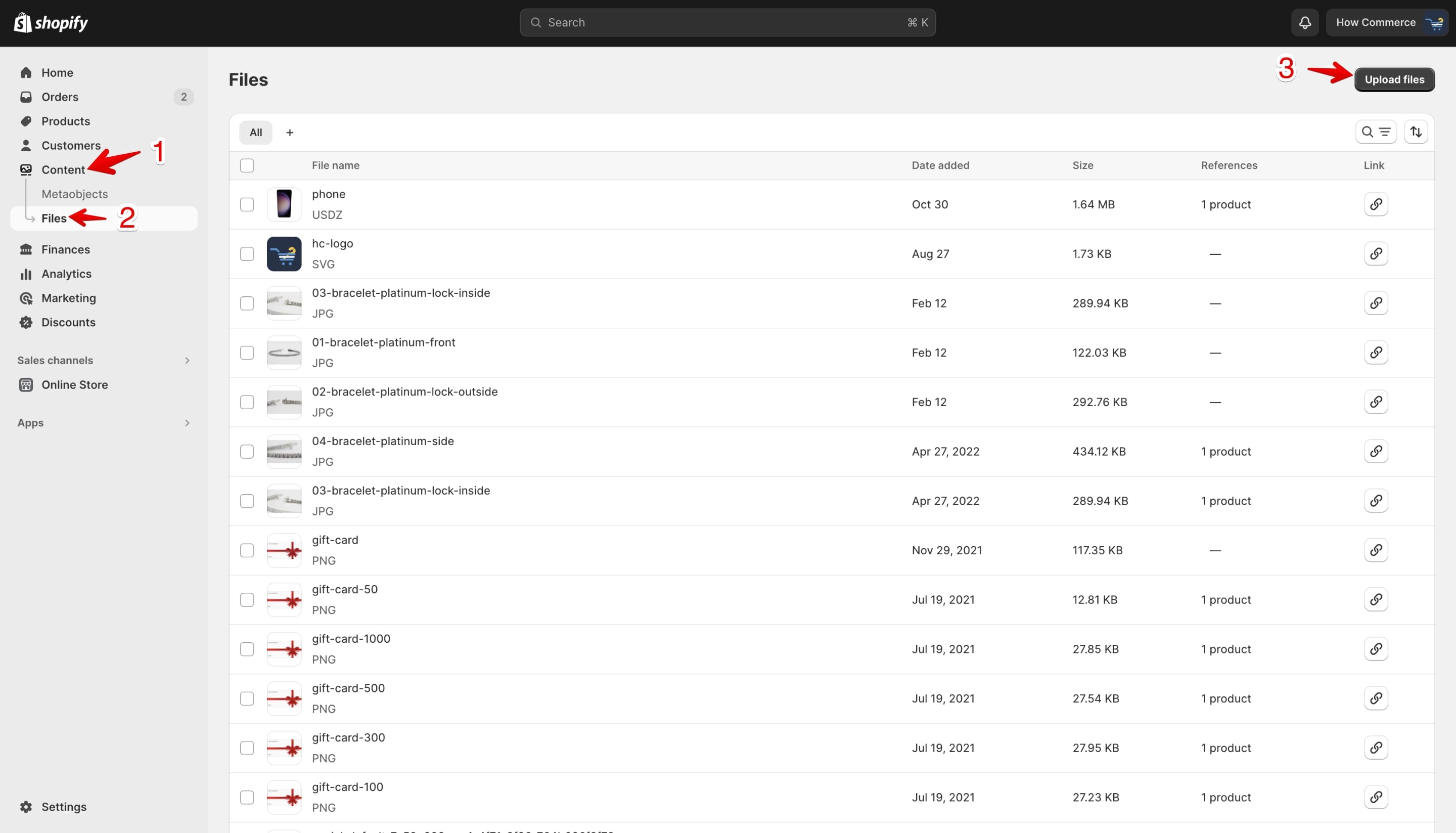 Shopify file upload workflow