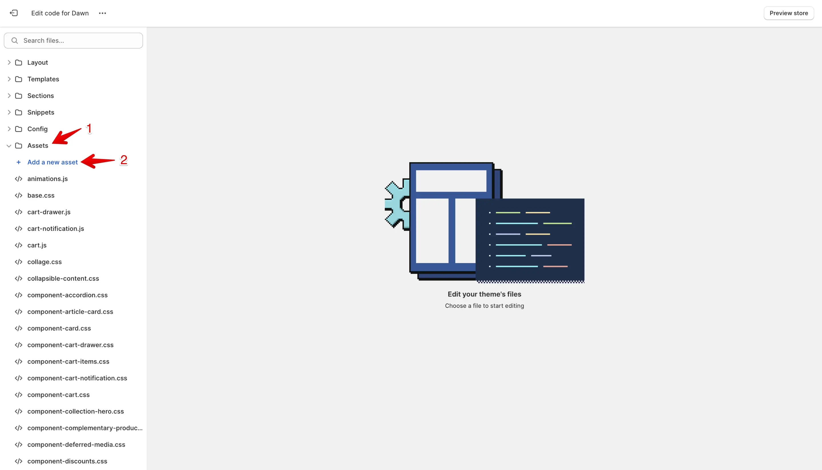Shopify cloud code editor.