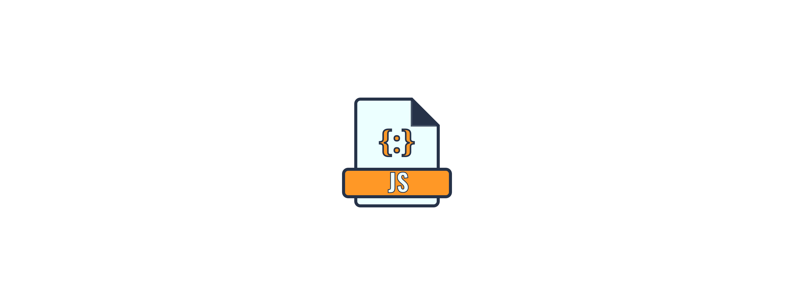 A rectangle displaying a JavaScript file icon with blue and orange colors.