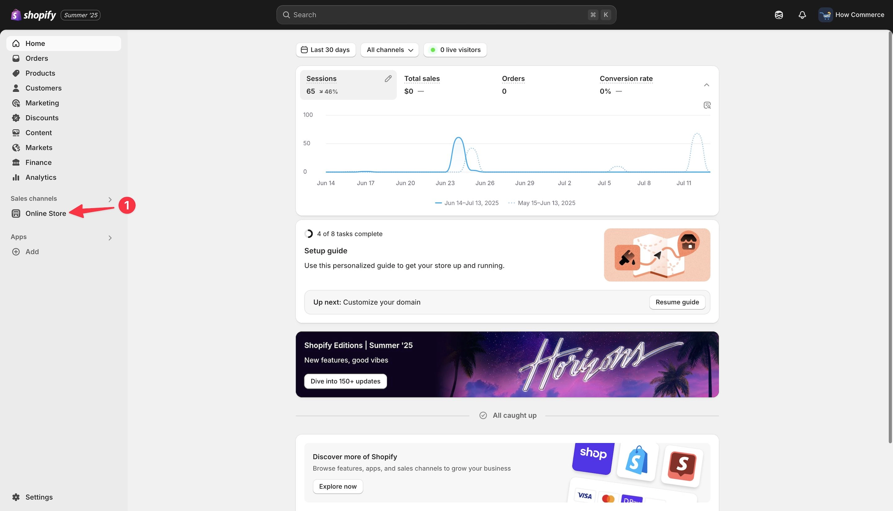 Shopify Online Store channel.