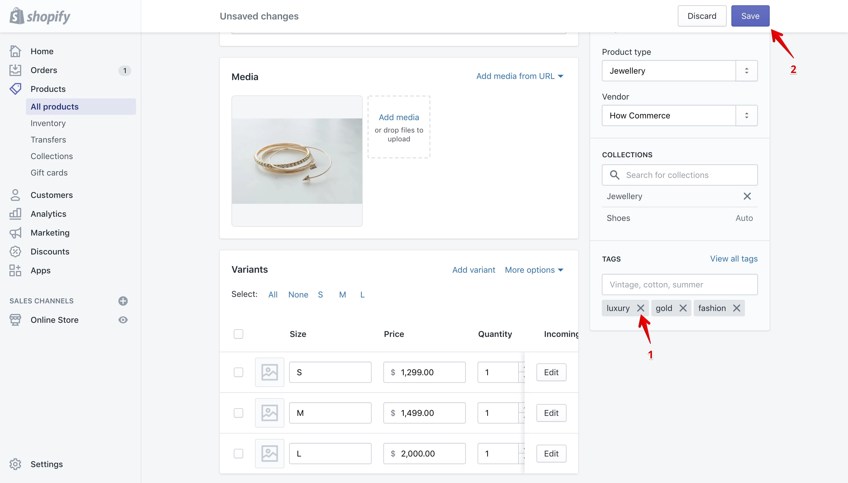 Remove tags from the Tags section on the product details page.