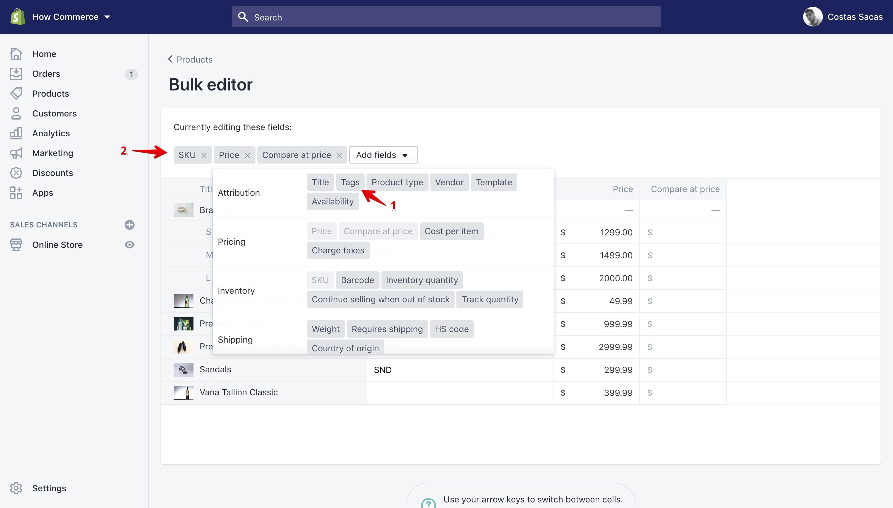 Adds a new product property column inside the Bulk editor.
