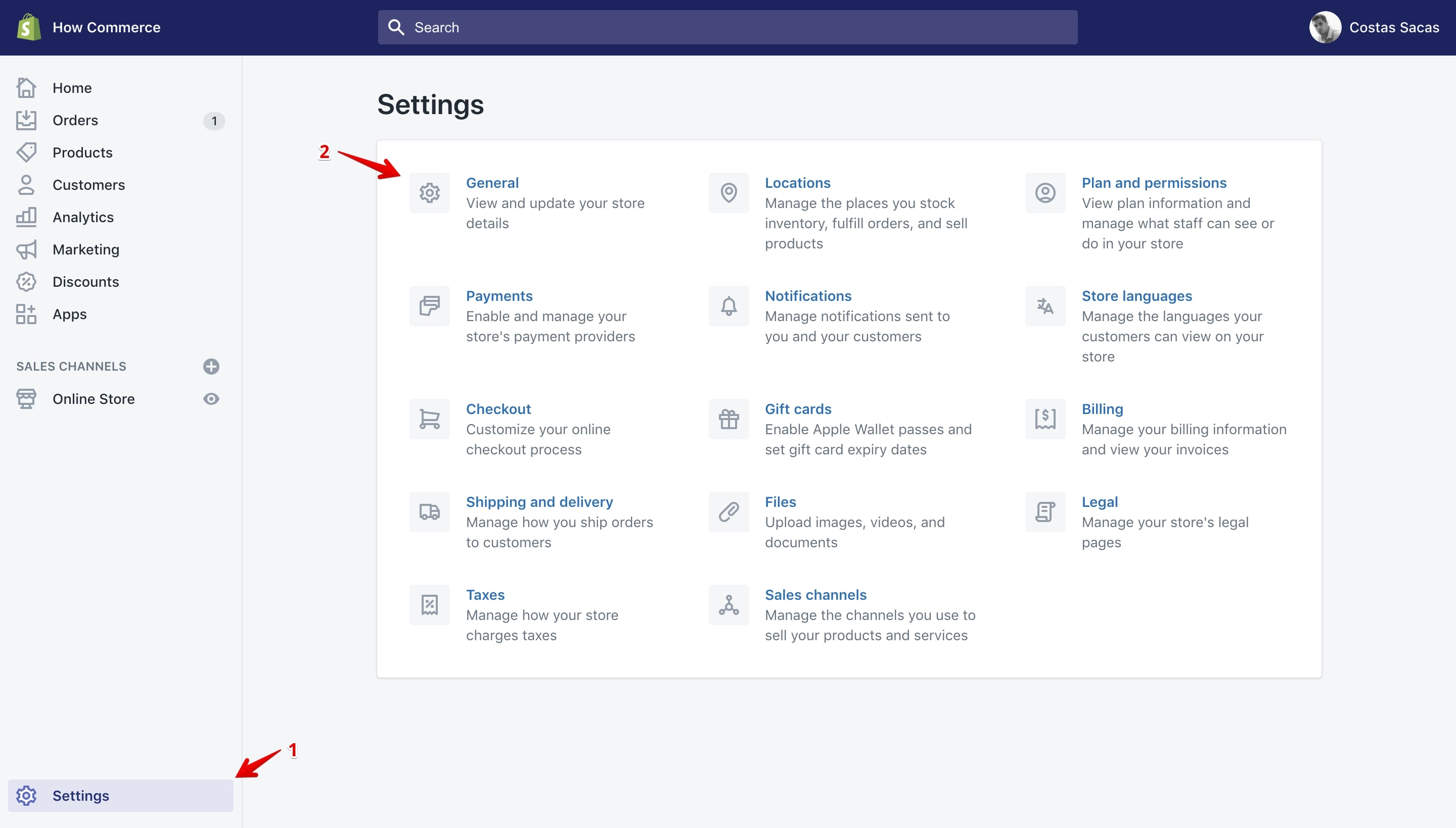 Access the Timezone settings.