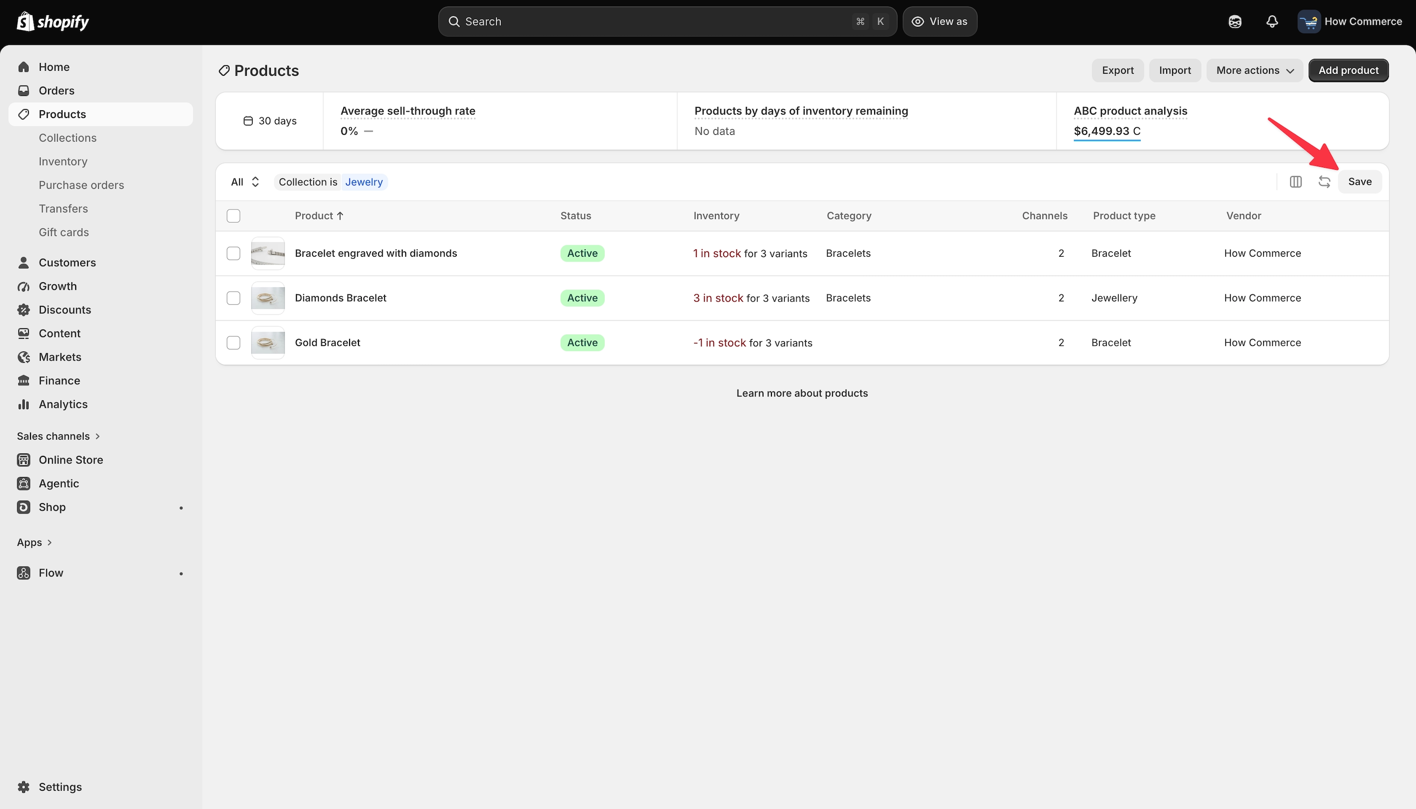 Save the product view.
