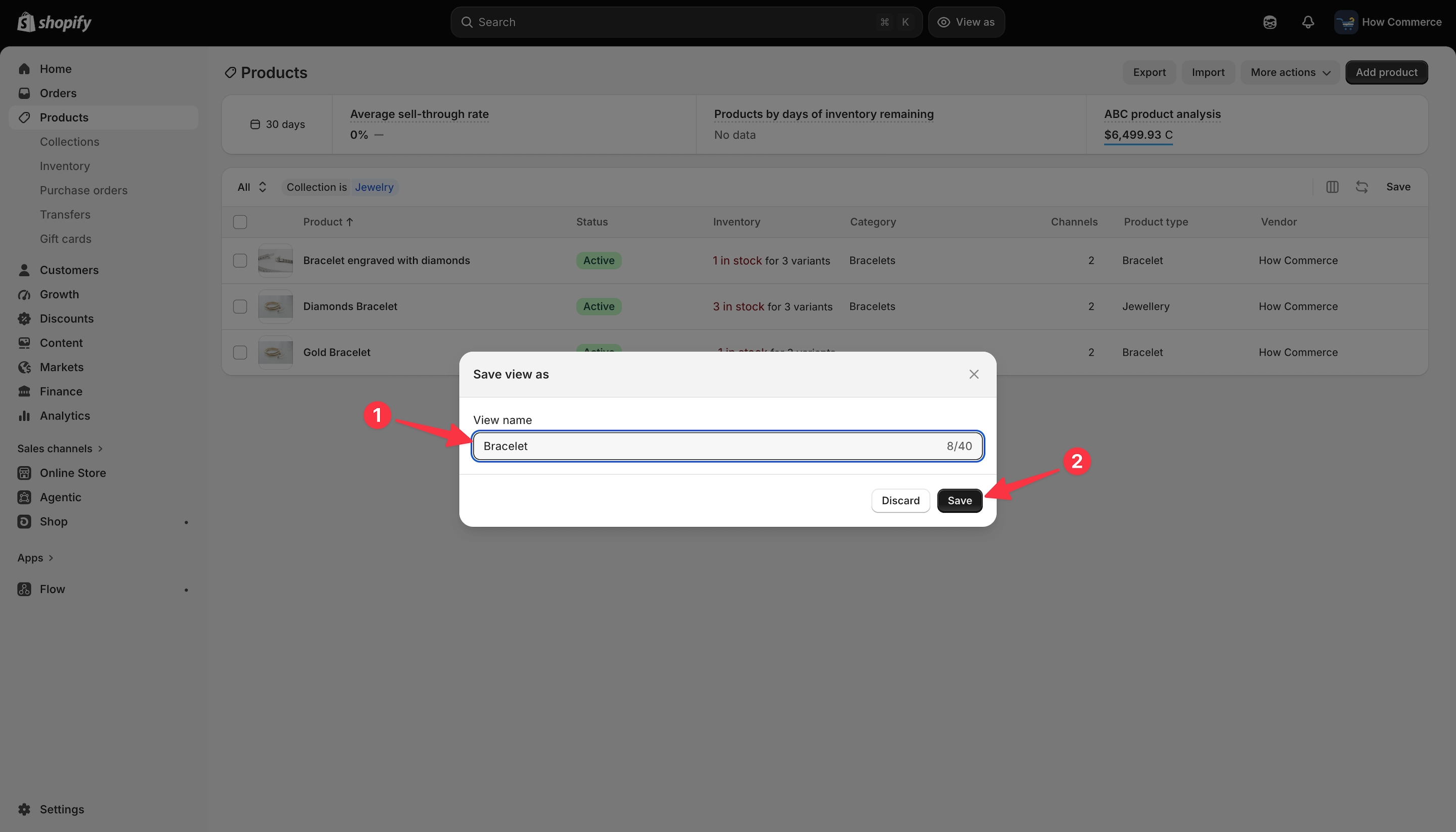 Save the new product view.