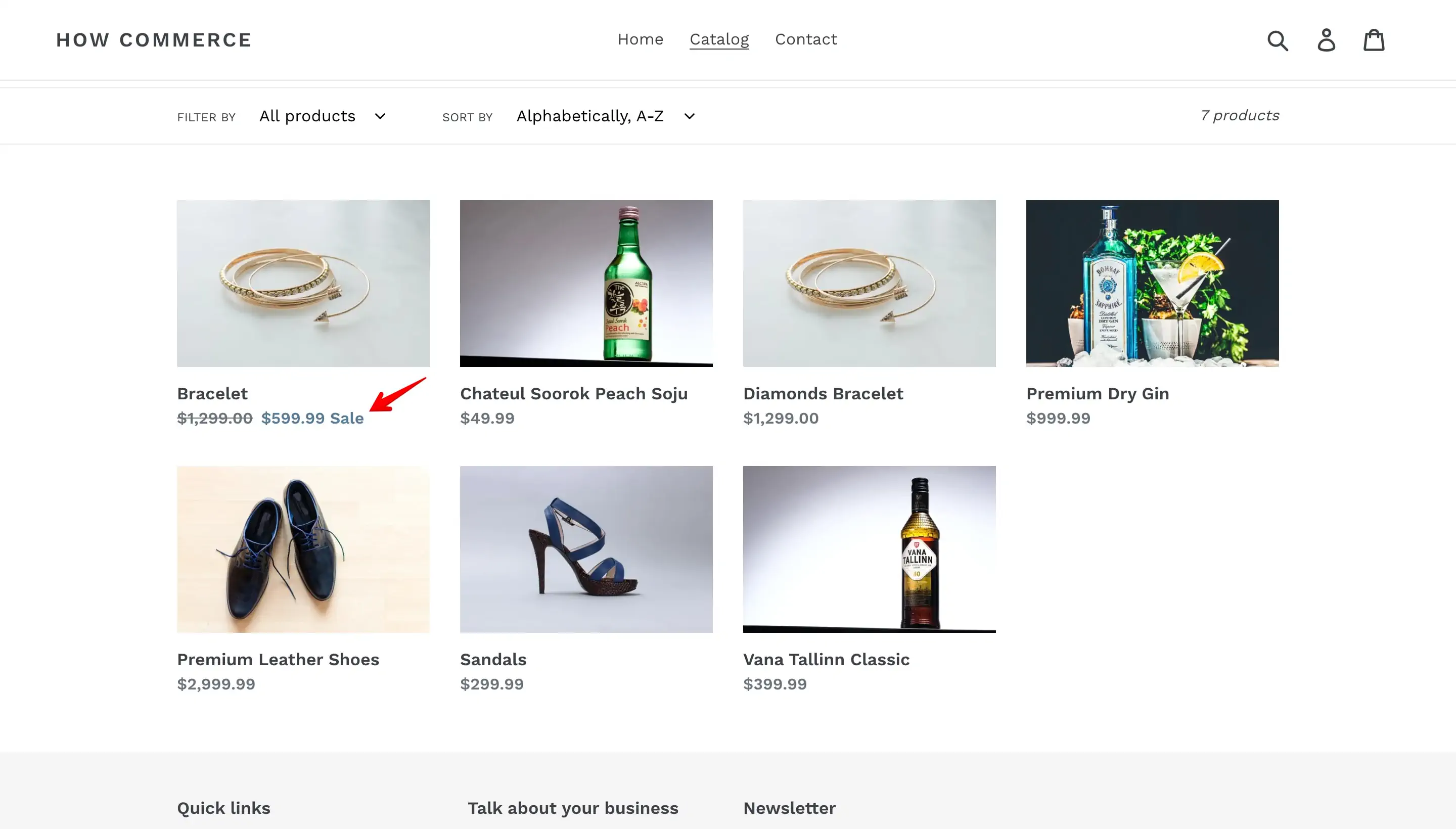 Variants with different sale prices on Shopify Debut theme storefront