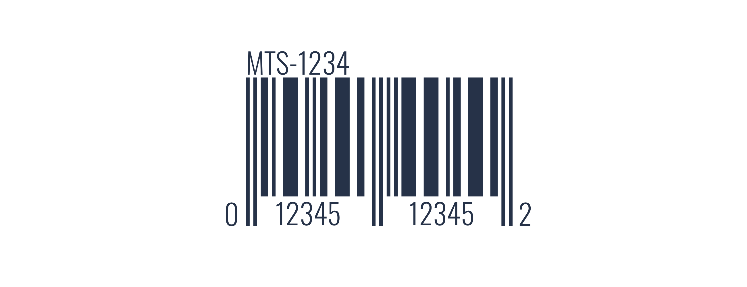 SKU code printed on a product label with barcode