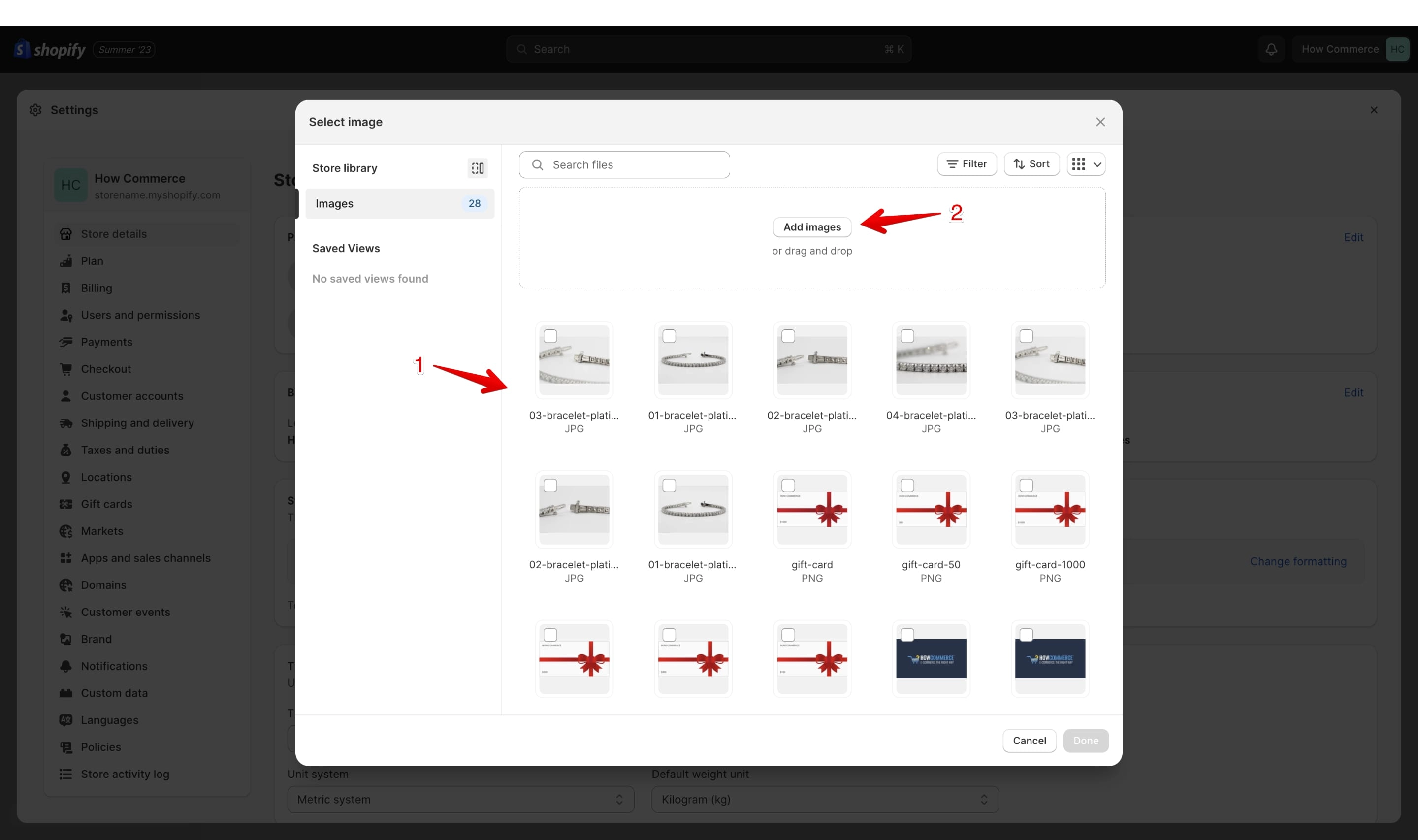 Shopify Images library