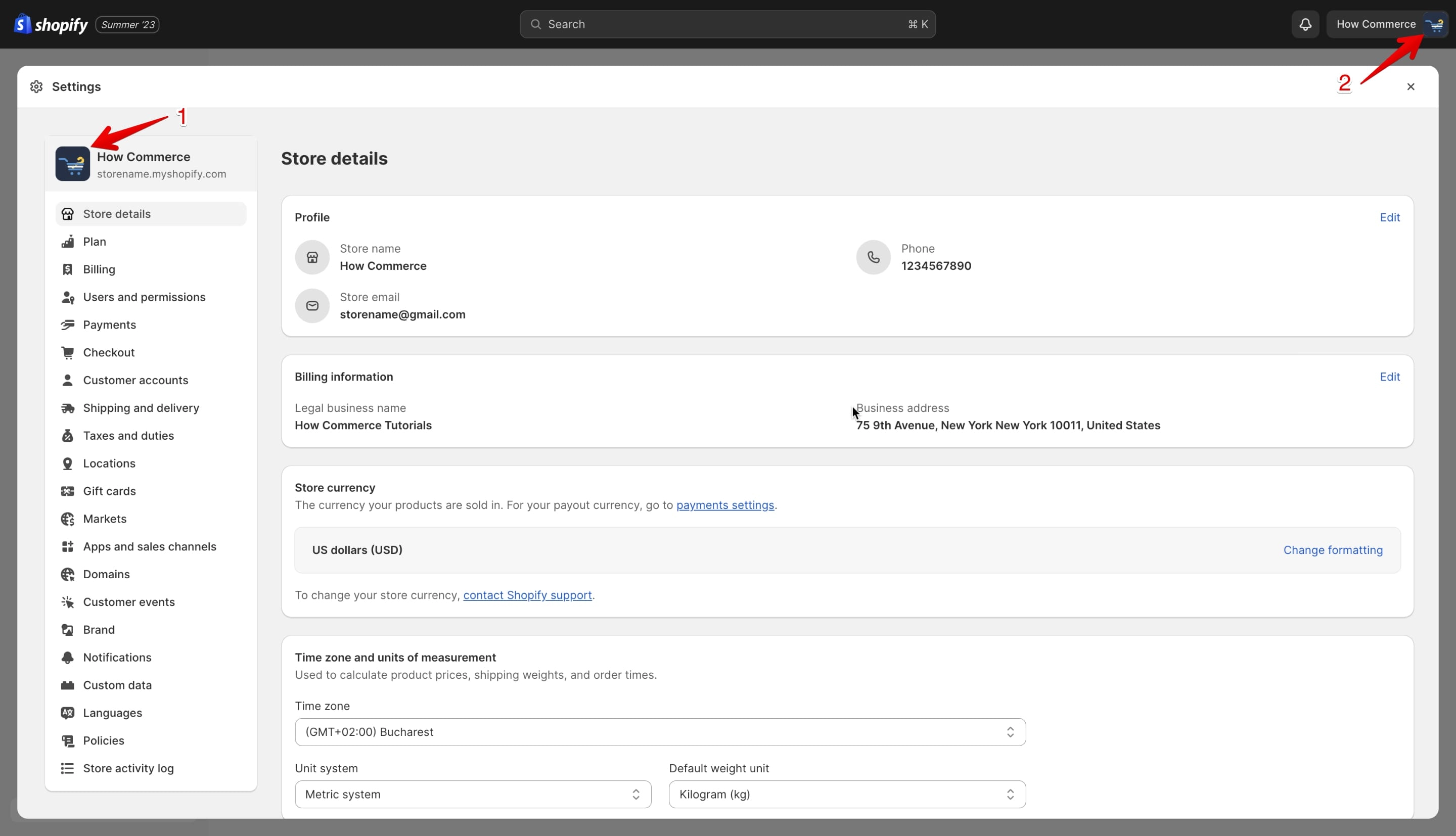 Icon listed on the Shopify dashboard