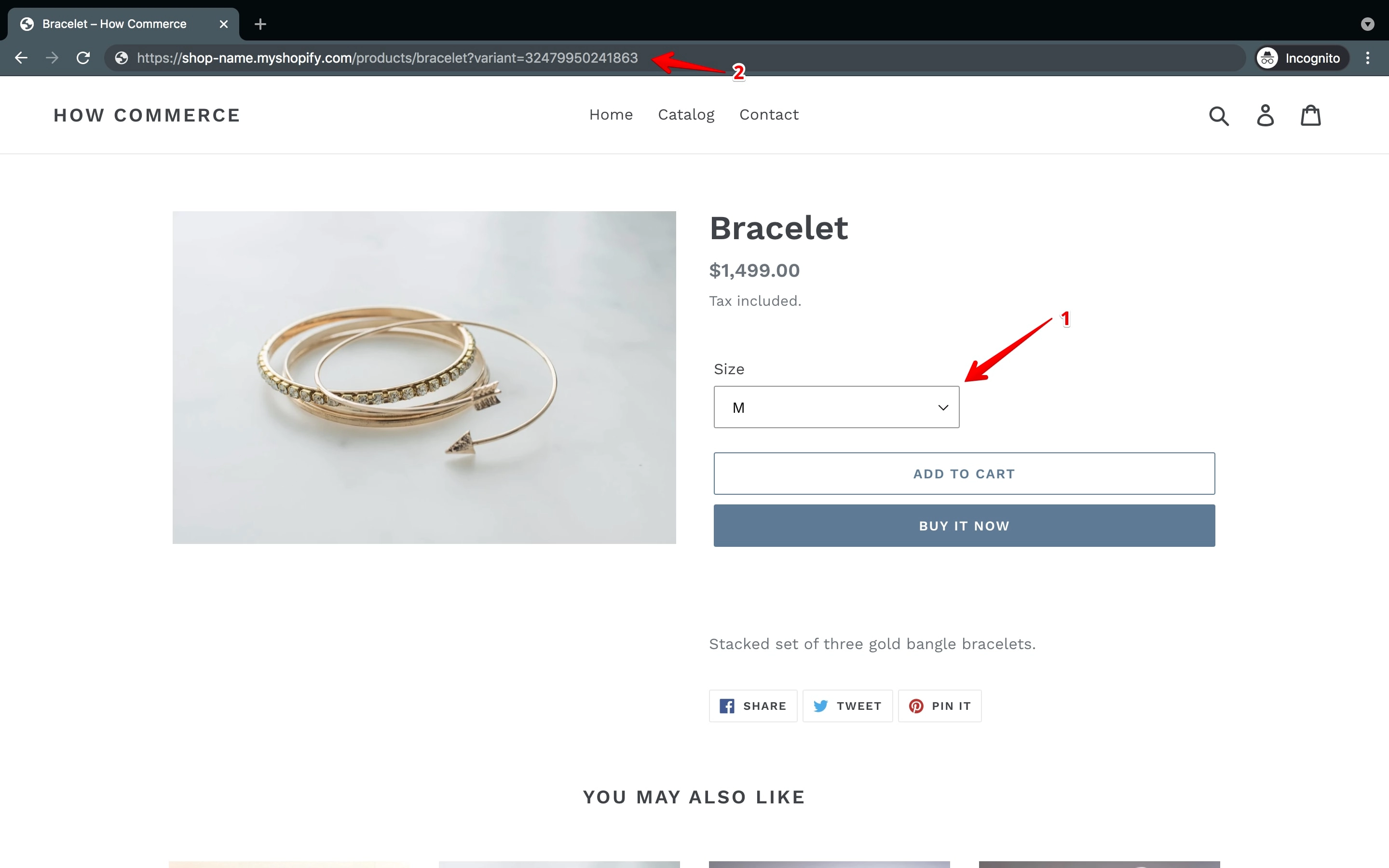 Shopify variant ID in the storefront on the product page