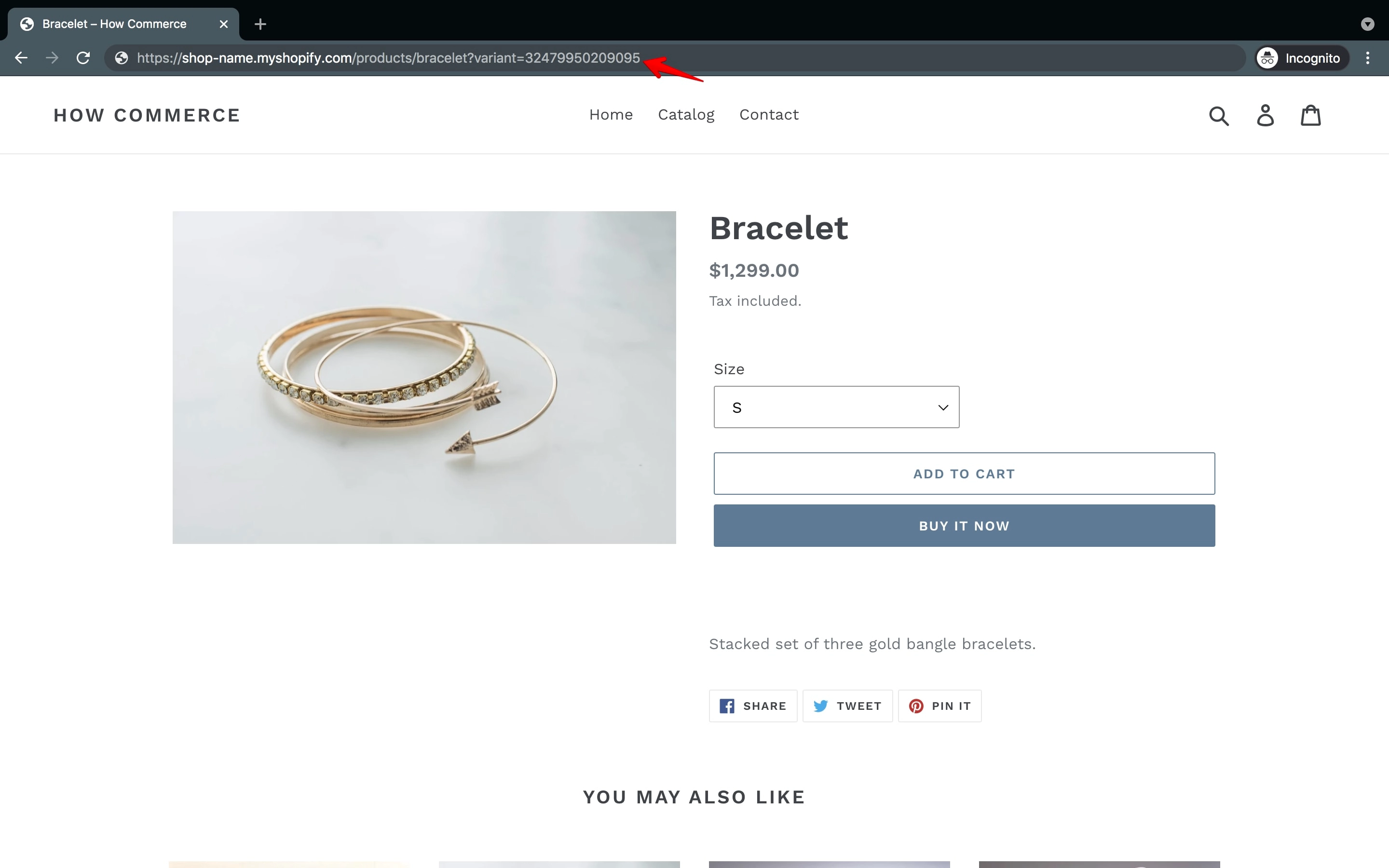 Shopify listed variant ID on the browser URL for the pre-selected variant