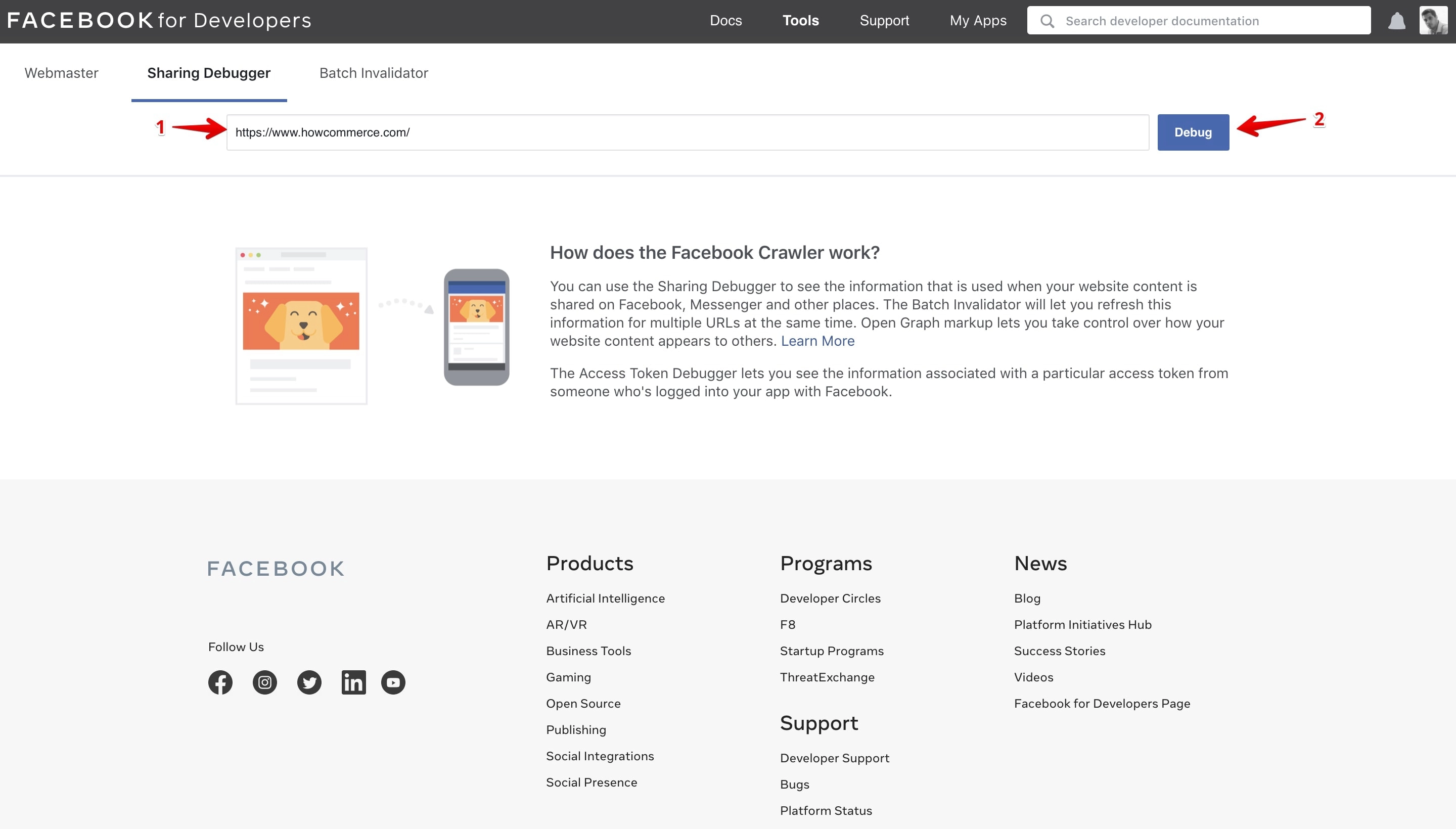 Facebook Sharing Debugger