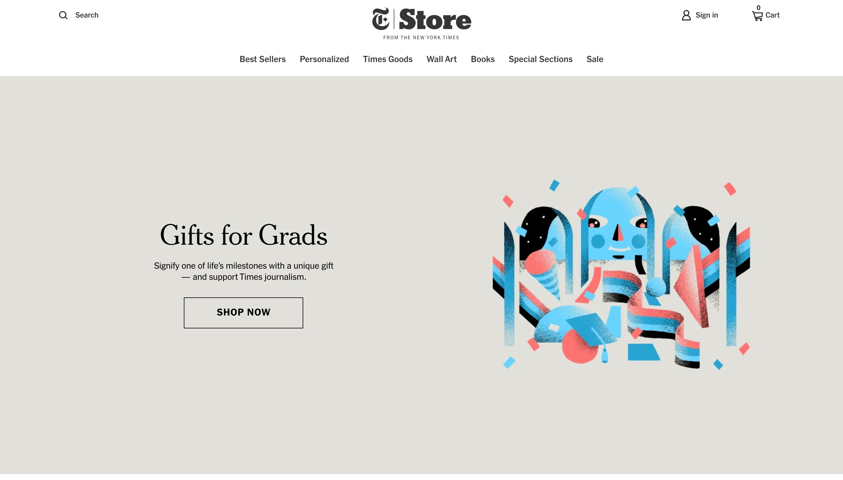 The New York Times Shopify store screenshot