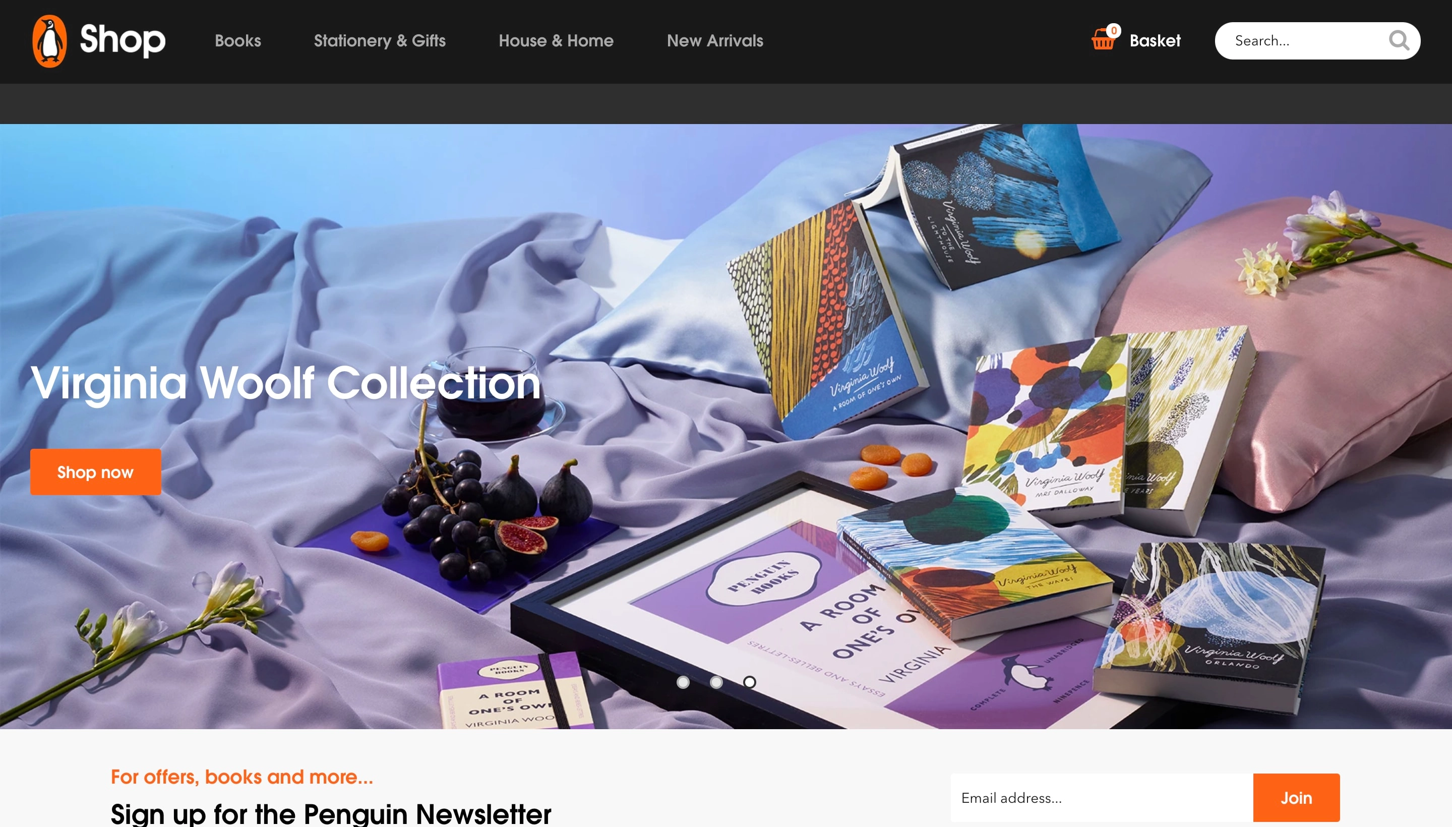 Penguin Books Shopify store screenshot