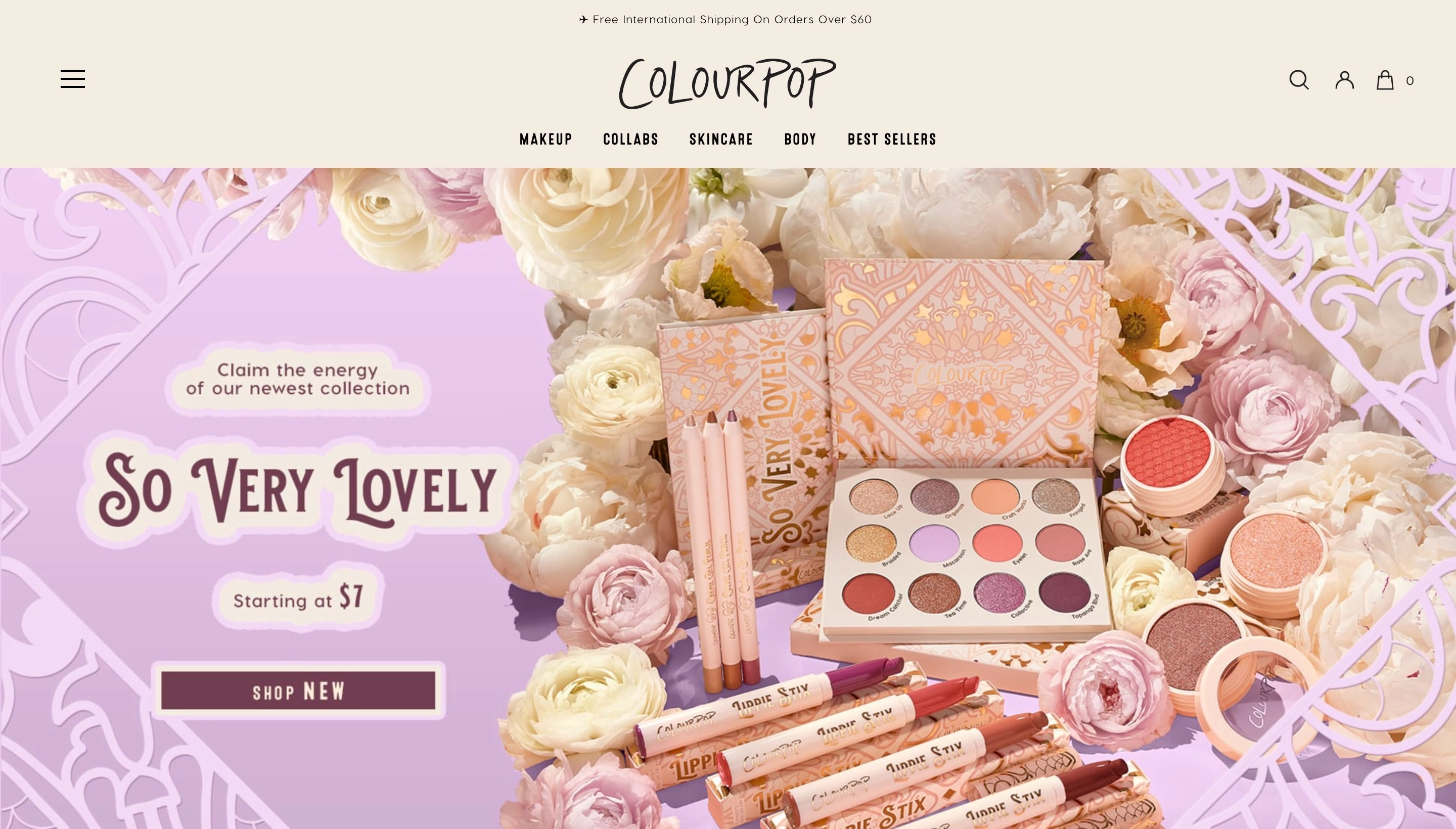 ColourPop Shopify store screenshot