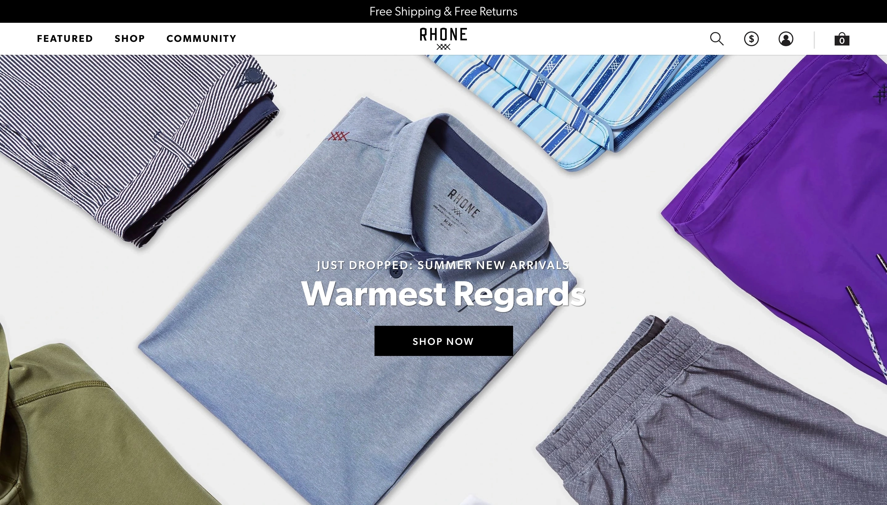Rhone Shopify store screenshot