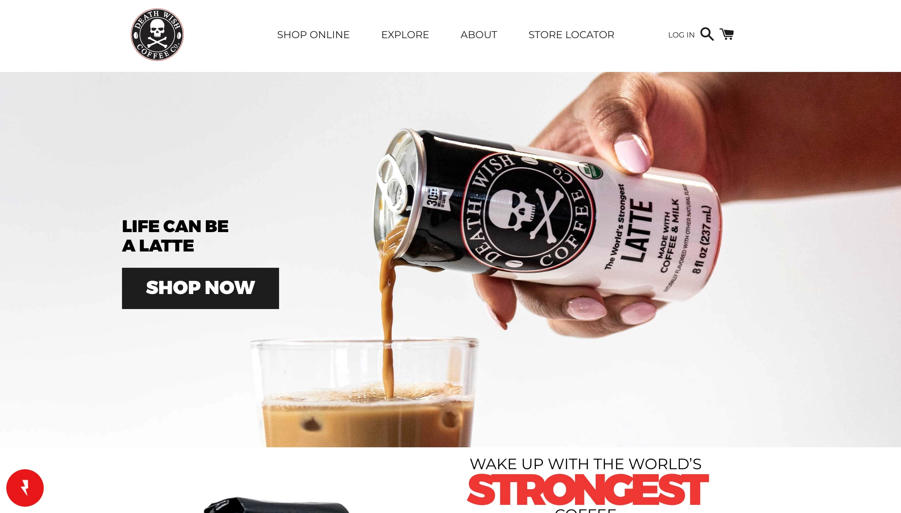 Death Wish Coffee Shopify store screenshot