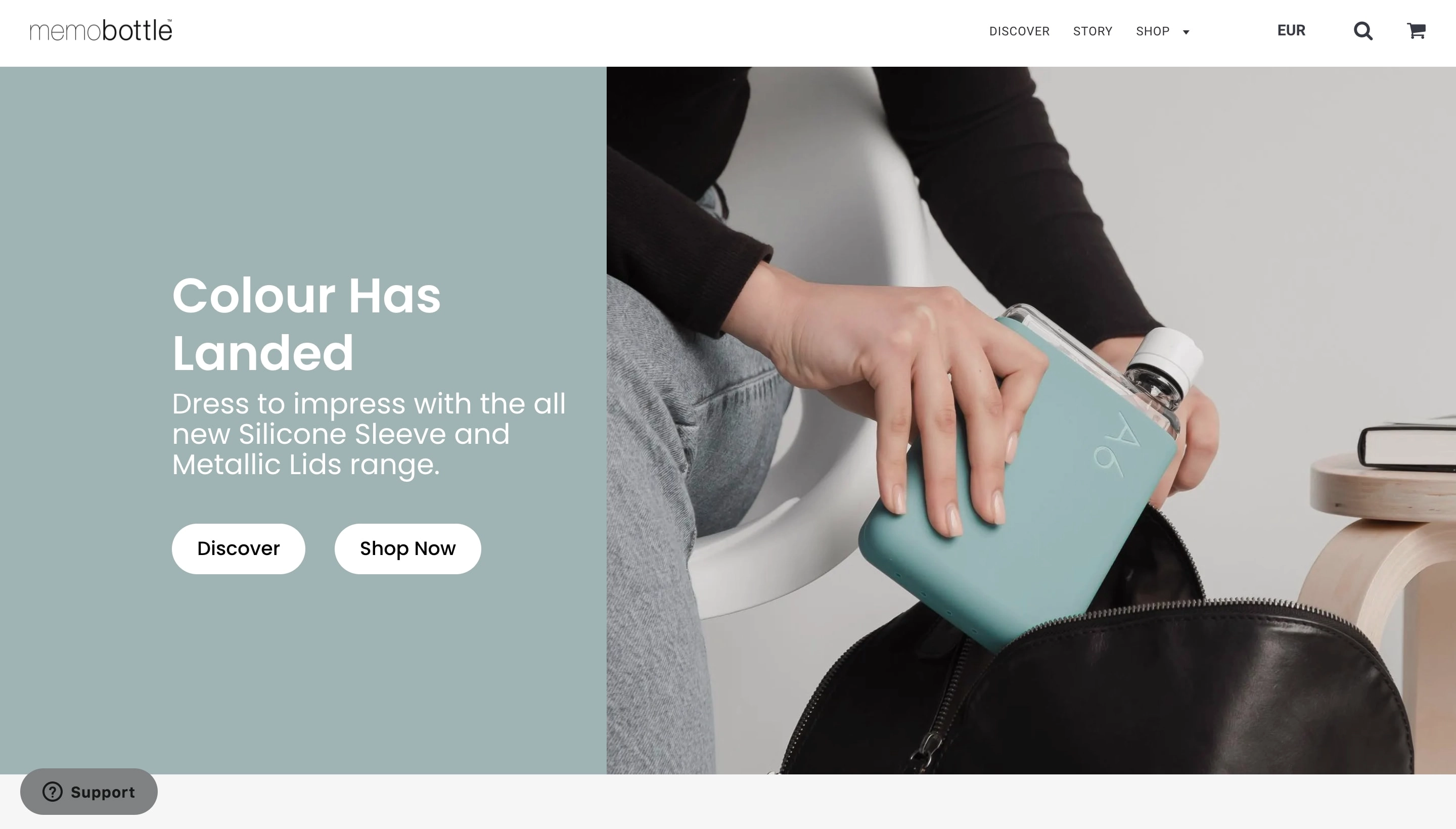 Memobottle Shopify store screenshot