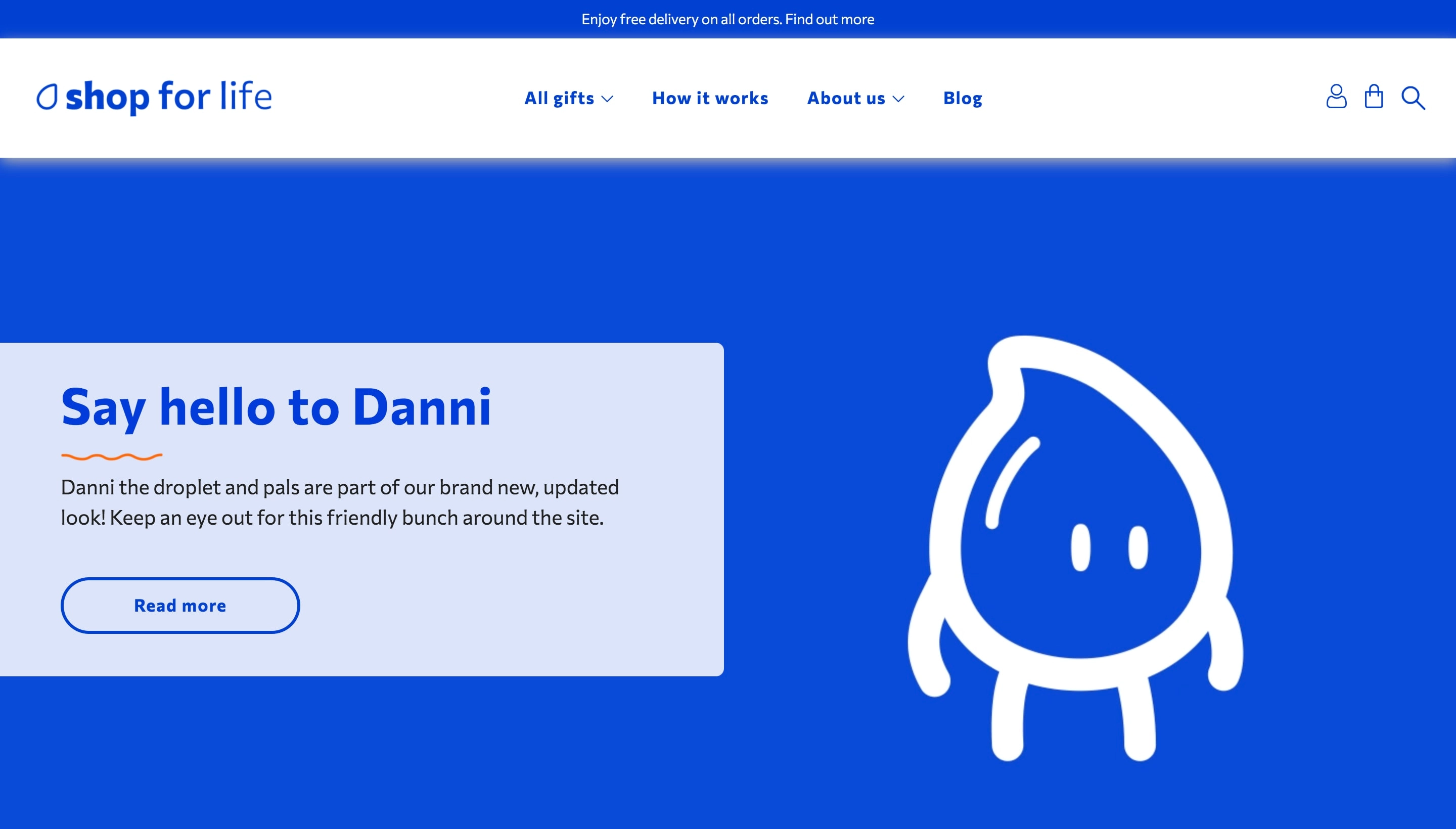 Water Aid Shopify store screenshot