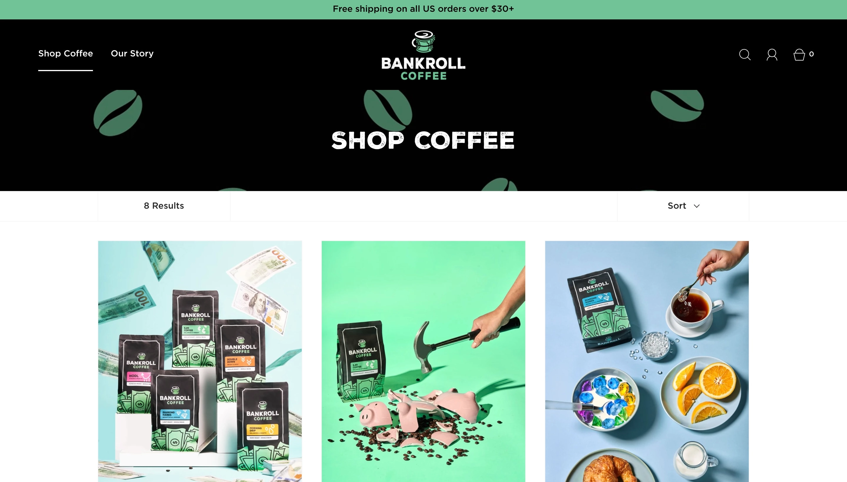 Bankroll Coffee Shopify store screenshot