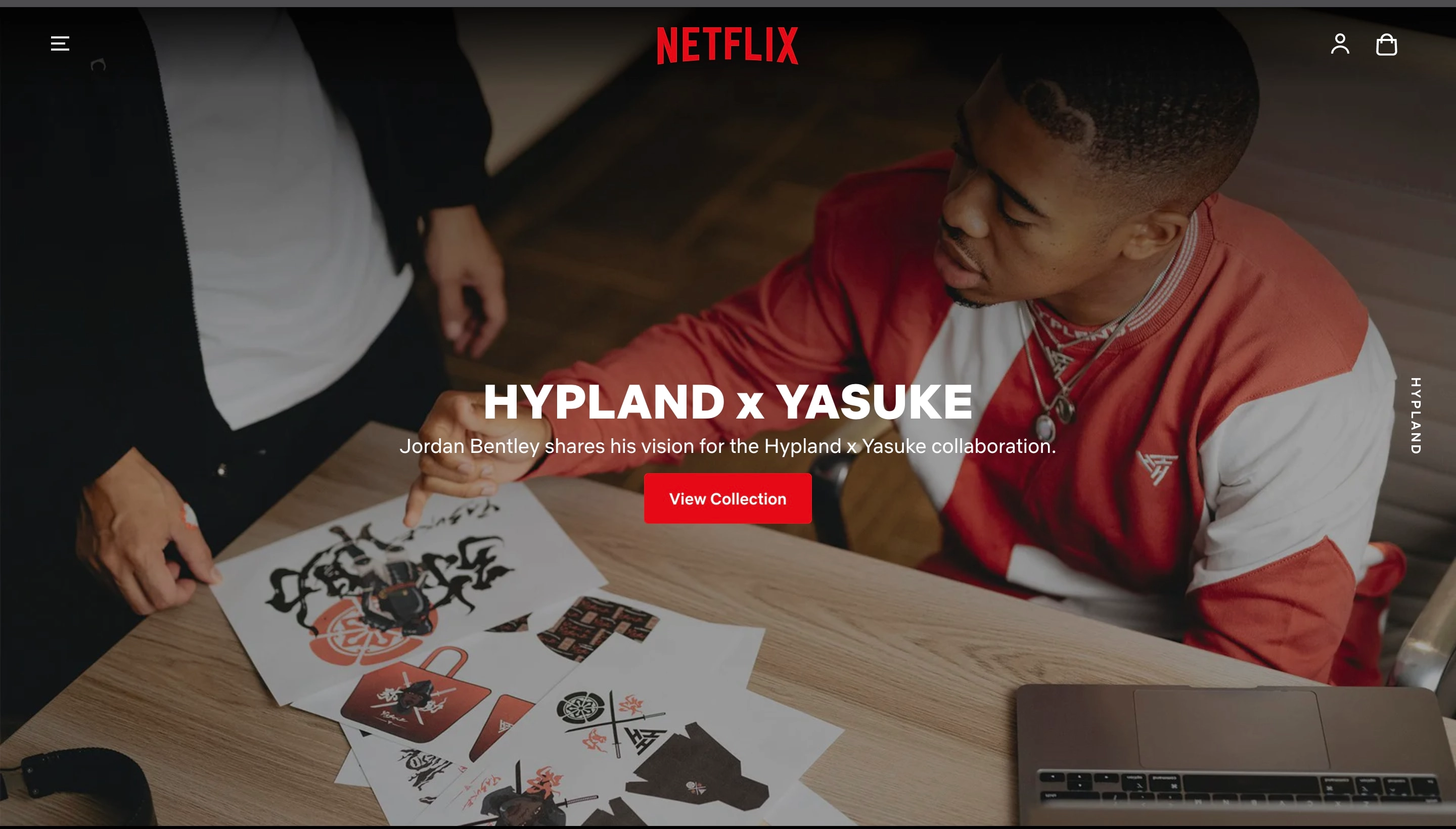 Netflix Shopify store screenshot