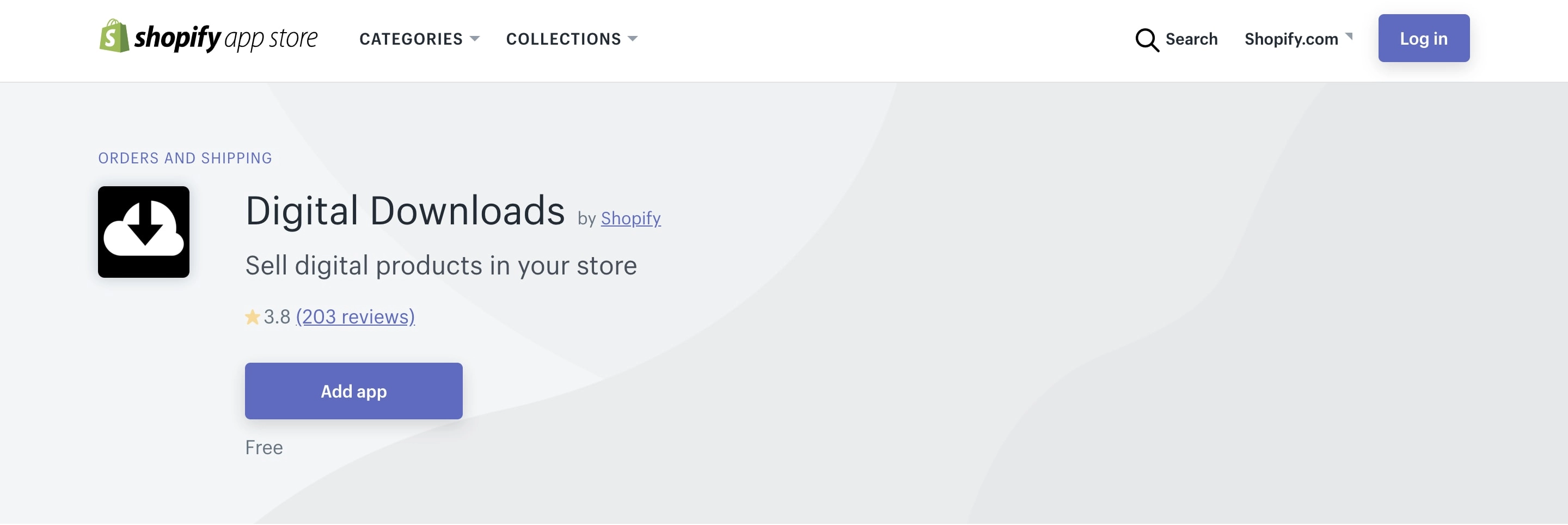 Shopify Digital Downloads App interface